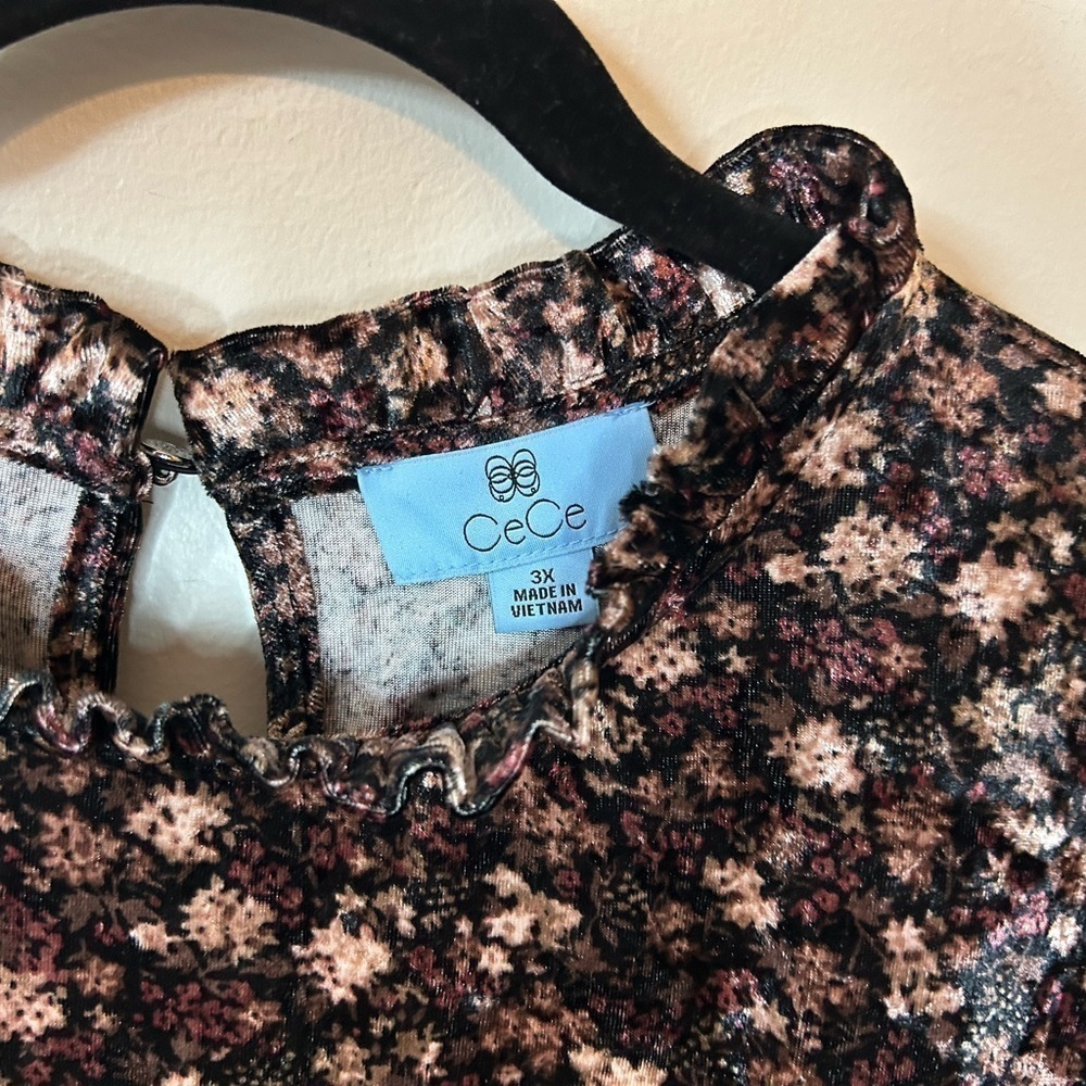 Cece Women’s Long Sleeve Blouse Size 3x Floral Multicolored - Picture 9 of 10